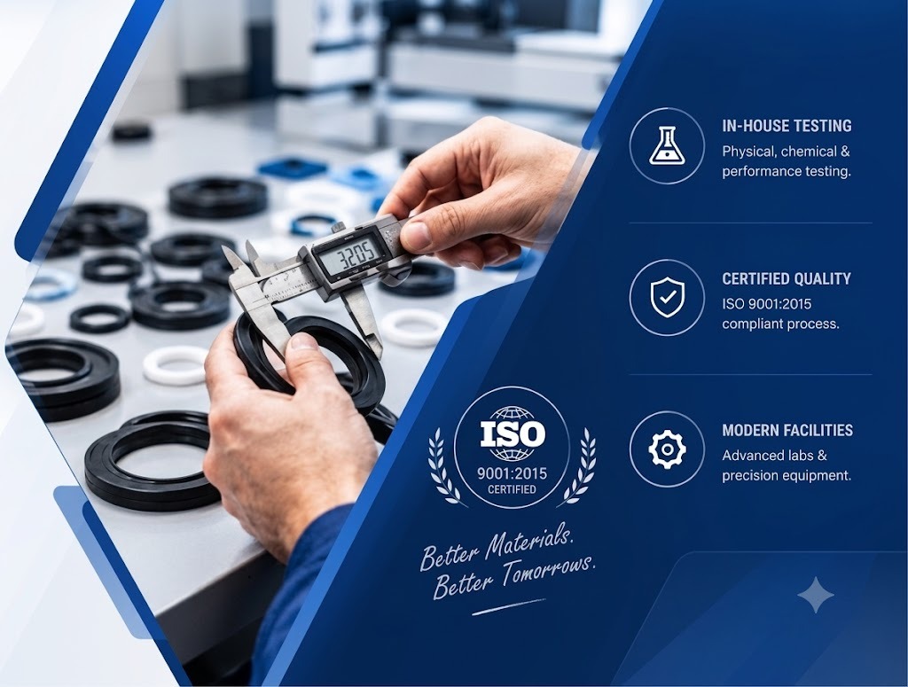 Quality testing you can trust — in-house testing, certified quality, modern facilities, ISO 9001:2015